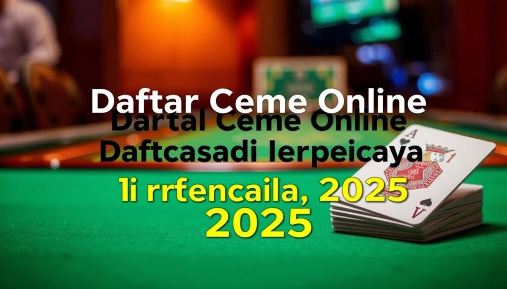 Ceme Online Terpercaya