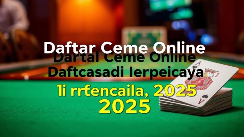 Ceme Online Terpercaya